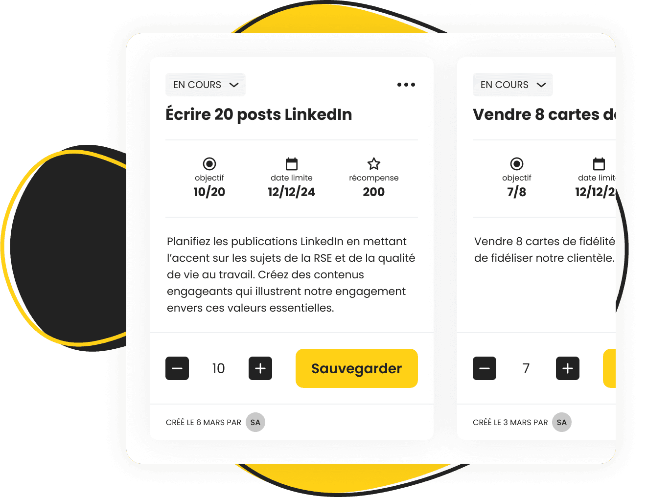 Create and track your team's goals
