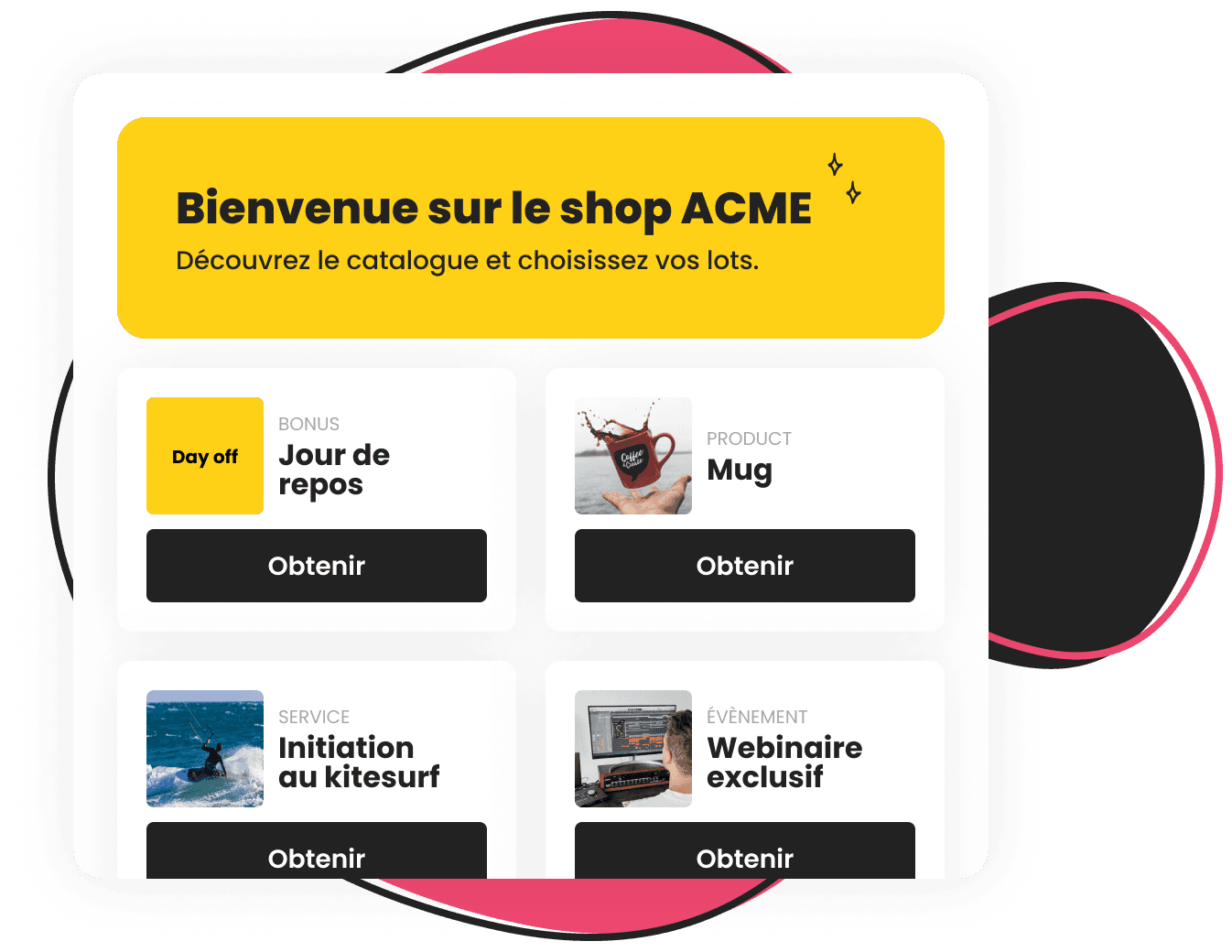 Create the catalog
that reflects your company